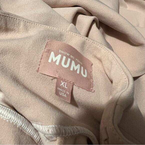 Show Me Your Mumu SMYM Harper Bow Strapless Gown - Dusty Blush NEW XL - Picture 3 of 5